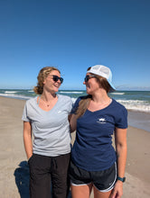 Load image into Gallery viewer, Women’s Cotton V-Neck T-Shirt - Light Grey
